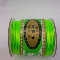 80M/Spool 1.5MM Bright Green Braided Macrame Nylon Chinese Knot Cord Beading Satin Shamballa String Thread Rope for Handicraft