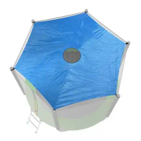 Trampoline Sun Shade Canopy Waterproof Sun And Rainproof Protection Cover Trampoline Accessory For 6-Pole 8 / 10 Feet Trampoline
