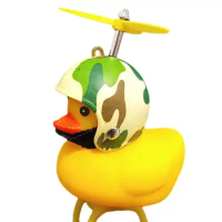 Airscrew Helmet Standing Duck For M365 Small Yellow Duck Shape Horn Children Adult Bicycle Bell Light Rubber Duck Toy