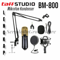 Taffstudio BM 800 Mikrofon Kondenser Paket Lengkap