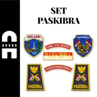 Set Atribut Paskibra Sekolah SD SMP SMA Badge Lambang Pasukan Pengibar Bendera Bordir