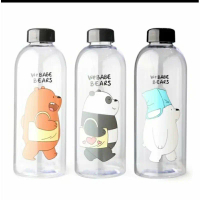 Botol Minum Motif Bearuang Bening 1000ml Webabe Botol Plastik Transparan
