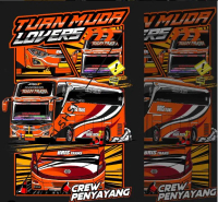 Stiker Bus Mania Bus Artis Tuan Muda Lovers Laser Sticker