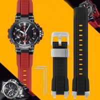 Phụ kiện đồng hồ cho CASIO MTG-B1000 G1000 Dây đeo đồng hồ thép rắn linker cao su Silicone Pin khóa Vòng đeo tay