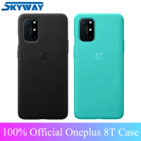 Official Oneplus 8T Case Oneplus Official Protective Cover Sandstone Cyan Case Sandstone Black Bumper For Oneplus 8 T