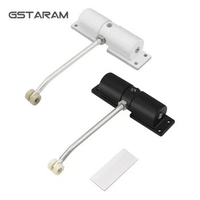 Automatic Heavy Duty Safety Spring Closer for Interior Exterior Black Door Closer Automatic Adjustable Closer, Surface Mounted