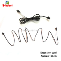 1PCS 120cm long extension Wire (With Male and Female connector on both ends), el wire,EL strips,EL panels for party decoration