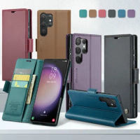 Light luxury Magnetic Wallet Leather Case For Samsung Galaxy S24 S23 S22 S21 FE S20 Plus Ultra Stand Wallet Card Slot Back Cover