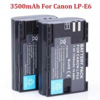 3500mAh LP-E6 LPE6 E6N Camera Battery for Canon Cameras for EOS 5D Mark II 2 III 3 6D 7D 60D 60Da 70D 80D 90D DSLR for EOS 5DS