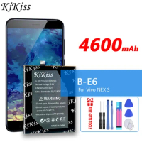 4600mAh KiKiss Powerful Battery B-E6 BE6 For Vivo NEX S NEXS Mobile Phone Batteries