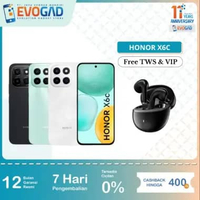 Honor X6C 6/256GB NFC MediaTek Helio G81 Ultra, 5300mAh 35W | Garansi Resmi Honor Indonesia 1 Tahun 