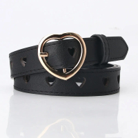 Women's belt, transparent design, easy to use and versatile, made of PU material, with a pin buckle.