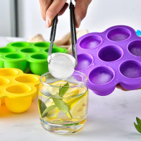Popsicle Molds Silicone Ice Cream Mold 7 Grids Reusable Ice Maker with Tray Sticks Freezer Juice Ice Cube Tray Ice Lolly Mould