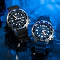 Original  Sports Diving Watch Silicone Luminous Men's Watch BN0150 Ecology-Drive Watch Men's Eco-Drive Series Black Dial