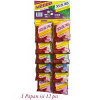 Spon Busa Cuci Piring ISI 12 Pcs perlembar Warna Campuran Ideal untuk Penggunaan Sehari-hari 1 Papan