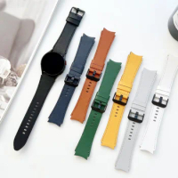 Leather Band For Samsung Galaxy Watch 4 classic 42mm 46mm 44mm 40mm smartwatch belt No Gaps Bracelet correa Galaxy Watch 4 strap