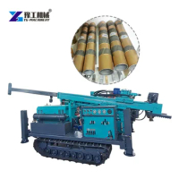 200m 300m 500m Diesel Borehole Core Tractor Mounted Rock Rotary Oil Mine Drilling Rig Hydraulic Core Drilling Rig Machine Price