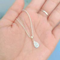 Kalung perak permata kecil - perhiasan perak wanita