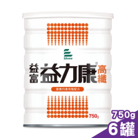 益富 益力康 高纖 營養均衡完整配方 750gX6罐 (特定疾病配方食品)