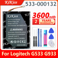 KiKiss Battery for Logitech G533, G933, G533S, G933S, 533-000132, 3600mAh