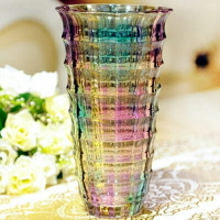 玻璃花瓶 插花花器-琉璃色歐式風格藝術品居家擺件2色72ah1【獨家進口】【米蘭精品】