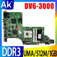 615278-001 631044-001 615279-001 For HP Pavilion DV6 DV6-3000 Motherboard with 512M/1GB DA0LX6MB6G1 DA0LX6MB6F1 Use i3 i5