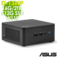 ASUS NUC 13代迷你電腦(i7-1360P/16G/2TB+512G SSD/W11P)