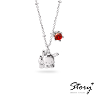 STORY 故事銀飾-Pochacco&Me系列-帕恰狗誕生石純銀項鍊【客製品】
