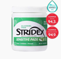 (90 miếng) Miếng lau giảm mụn Toner Pad Stridex BHA, tẩy tế bào cho da nhạy cảm, alcoho free stridex