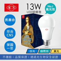 旭光 高光效 LED燈泡 13W E27燈泡 全電壓燈泡 6入組