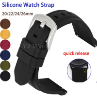 Silicone Watch Bracelet 20/22/24mm Silicone Band 20mm for Omega for Swatch Co-branded Strap Quick Release Wristbelt