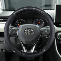 Genuine leather Steering Wheel Cover for Toyota Corolla Fortuner Sequoia Auris Avensis YARIS Vios Ce