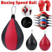 Boxing Speed Ball Pear Shape PU Speedball Punching Bag Hanging Swivel Hook Muay Thai Sandbag Speedball Gym Training Ball