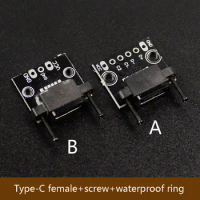 1pcs Type-C USB 3.1Female Test PCB Board With Screws Adapter Type C 12P 6P Connector Socket For Data Line Wire Cable Transfe