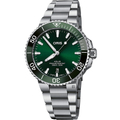 Oris Aquis Date 0173377664157-0782205PEB 潛水機械腕錶 - 41.5mm 綠色表盤 不鏽鋼表帶