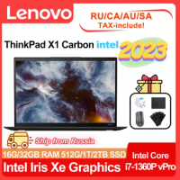2023 Thinkpad X1 Carbon Laptop 2023 Intel Core i7-1360P vPro 16/32G RAM 512G/1T/2T SSD 14'' IPS Screen Backlit Keyboard Notebook