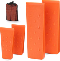 6-Pack Tree Felling Wedges with Upgraded Mesh Drawstring Bag 5.5" Chainsaw Wedges Plastic Wedges for