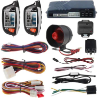SPY 2 Way Car Alarm System with LCD Pager Display Remote Engine Start Turbo Timer Mode Shock Alarm DC12V Long Remote Range