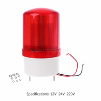 220V/12V/24V LED Alarm Light Warning Lamp Buzzer Rotary Siren Emergency Sound Illumination A27 19