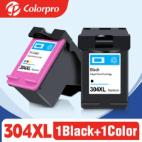 Colorpro 304XL for HP 304 Remanufactured HP304 XL Refilled Ink Cartridge for Deskjet 3720 3721 3723 Envy 5030 5032 Printer