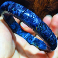 Natural Blue Pietersite Beads Bracelet Rectangle Jewelry 14.5x10.6x8.2mm Blue Pietersite Healing Stone From Namibia AAAAAA