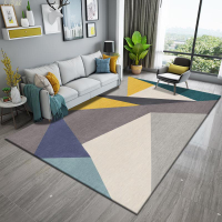 北歐風簡約地毯 加厚水晶絨 抽象幾何風 客廳 臥室 地墊 防滑地毯 家用地墊床邊毯 沙發地毯
