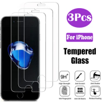 3Pcs tempered glass screen protector for Apple iPhone SE 2022, suitable for iPhone SE 2020 6 6S 7 8 Plus protective film