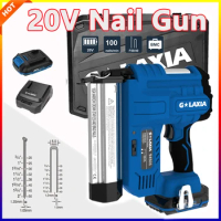 20V Nail Gun Cordless Brushless 1022J Electric Concrete Nail Gun F50 Straight U Stapler Nailer Woodworking Lithium Battery HOT