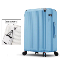 【Bogazy】Stacy POLO森之風旅 25吋杯架/側掛勾/煞車避震輪/海關鎖/可加大行李箱/聯名款(天空藍)