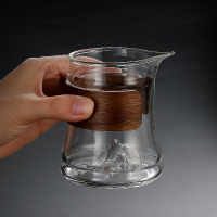 高硼硅玻璃公道杯觀山小號200ml防燙公杯小容量工道杯單個分茶器