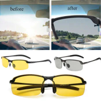 Photochromic Sunglasses Men Driving Glasses Male Change Color Sun Glasses Day Night Vision Driver's Eyewear