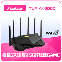 ASUS 華碩 WiFi 6 雙頻 AX6000 AiMesh 雙2.5G埠 電競 路由器/分享器(TUF-AX6000)