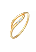 Elli Germany Perhiasan Wanita Emas Asli 585 (14K) Cincin Engagement Real Diamond Emas