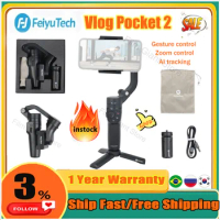 FeiyuTech feiyu Vlog Pocket 2 Handheld Smartphone Gimbal Stabilizer selfie stick for iPhone 14 Samsung S23 Xiaomi 11 HUAWEI